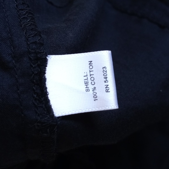 Banana Republic 3/4 Sleeve Black Soft Italian Cotton Button Down Shirt Dress 2 - Picture 8 of 16